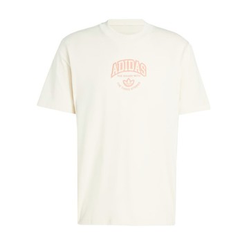 Adidas VRCT SS Tee IS0186 男 短袖 上衣 T恤 運動 經典 三葉草 大LOGO 米色