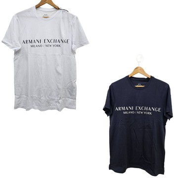 Armani Exchange AX 亞曼尼 壓印LOGO短T  純棉 短袖 上衣 T恤 贈原廠紙袋