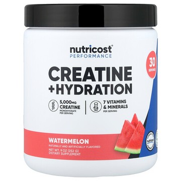 Nutricost, 表現，肌酸 + 補水，西瓜味，9 盎司（252 克）