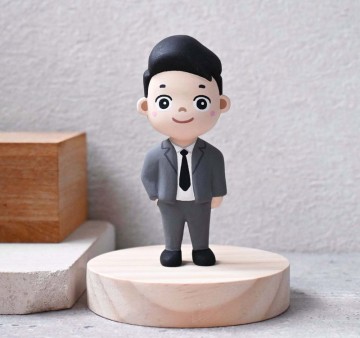 客製人物公仔 單人 可愛人偶訂製 客製化禮物 可愛療癒小木雕