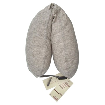 MUJI 無印良品 微粒貼身靠枕 附帽  16 x 64cm  米色