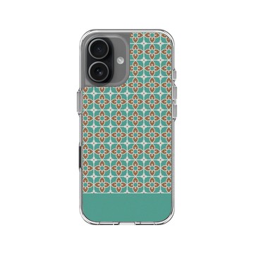 iPhone 17 Clear Case（相機按鈕） 透明 - 老屋顏 Old House Face - 經典鐵窗花 - 綠