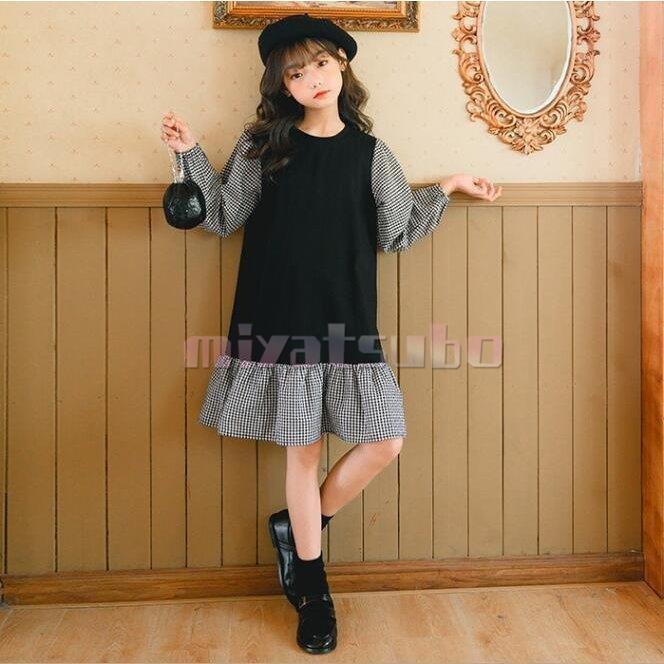 子供服 ワンピース キッズ 女の子 秋着 長袖 ワンピース 膝丈 子供ドレス dress 韓国子供服 ジュニア ベルト付き カジュアル おしゃれ  可愛い 新品 通販 LINEポイント最大0.5%GET | LINEショッピング