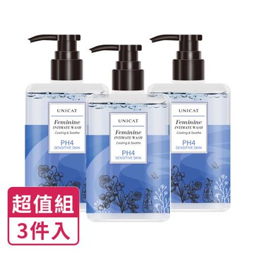 【UNICAT 變臉貓】黑醋栗私密沐浴露200ml｜3件組｜改善異味｜加強彈力