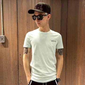 美國百分百【全新真品】Hollister Co. T恤 HCO 短袖 T-shirt 海鷗 印圖 海浪 淺綠 AI26