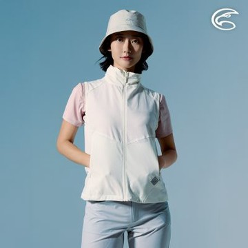 ADISI 女防曬輕抗風平織背心(帽可收) AV2691037 棉花白 (S-2XL)｜UPF30+ 抗UV 吸濕排汗 輕抗風 立領 防曬背心