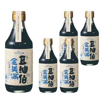 豆油伯 金美滿無添加糖釀造醬油  5瓶  300ml