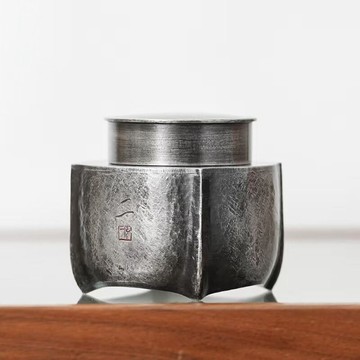 全手工錫罐 不二茶倉復古迷你小號密封純錫茶葉罐 旅行便攜小茶盒