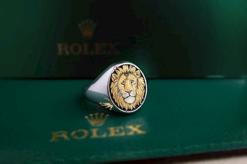 獅子圖章戒指 王者風範