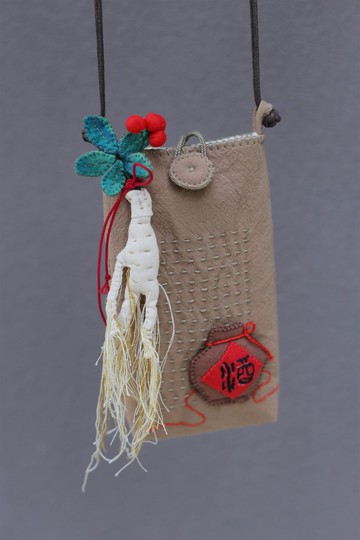 壹染指原創 棉麻全手縫 | 人參酒 斜挎 手提 兩用 | 客制