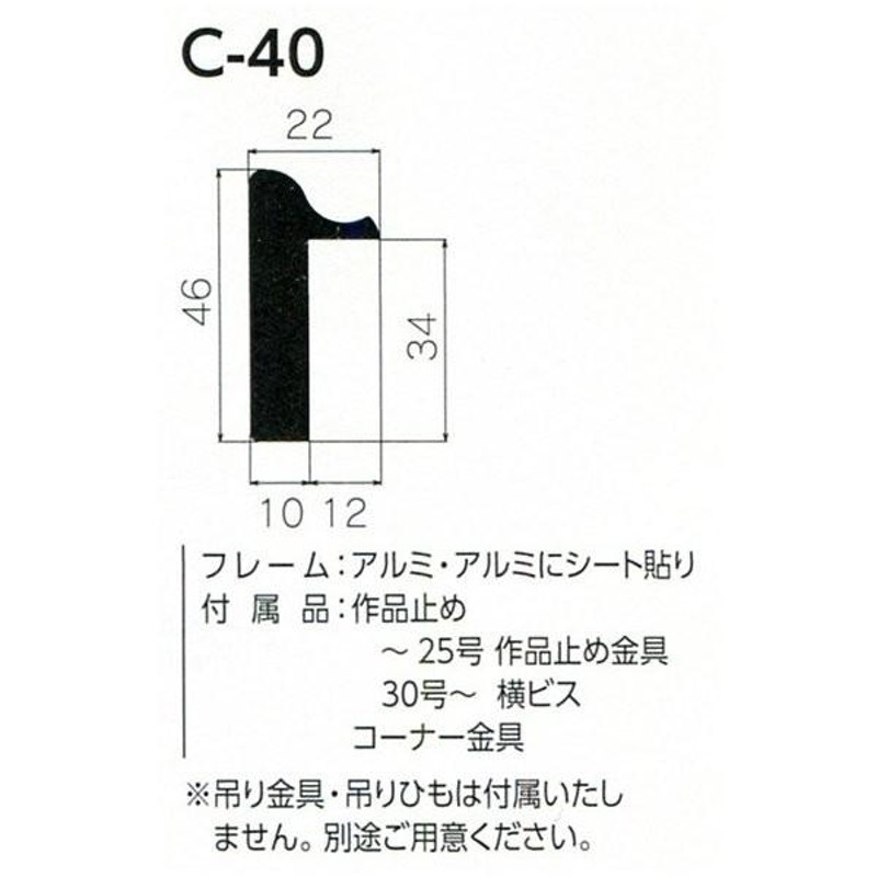 油彩額縁 油絵額縁 アルミフレーム 仮縁  サイズF0号
