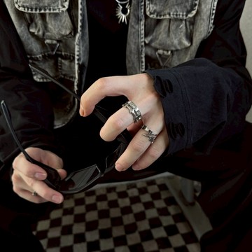 ☆LimeLight☆ 滿天星 皇冠 閃電 寶石 鑲鑽 水鑽 鈦鋼 飾品 戒指 ACC-C7006