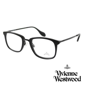 【Vivienne Westwood】英國Anglomania英倫簡約方框光學眼鏡(黑 AN343M01)