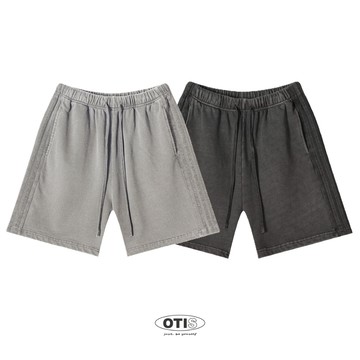 【OTIS】 「現貨速出」邊線 水洗 短褲 五分褲 硬挺 日常 短褲 街頭 美式 寬鬆感 中性