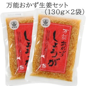 高知県産の生姜で作った 万能おかず生姜セット（130ｇ×２袋）　1000円ポッキリ 食品 しょうが ショウガ ご飯のお供