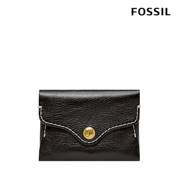 FOSSIL Heritage 復古信封真皮卡夾-黑色 SL8230001