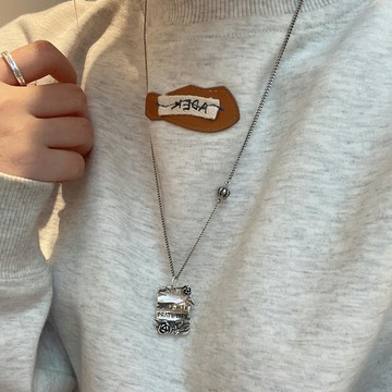 小寶s925純銀玫瑰花字母方牌吊墜女僅吊墜掛墜項鏈項墜高級感銀飾