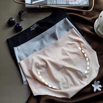 不夾屁股愛心臀出口日本女士內褲中腰三角褲衩透氣蠶絲襠無痕冰絲