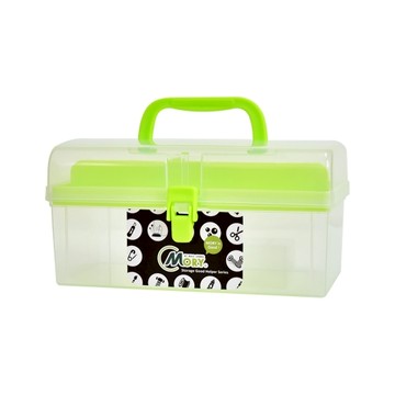 蝦皮隔日到貨 中妮可手提收納盒-綠 墊腳石購物網