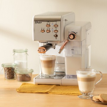 Oster 奶泡大師二代5+ 義式咖啡機-白玫瑰金(義式/膠囊兩用)