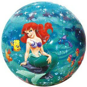 P2 -  UN-A1203 球型拼圖 小美人魚(透明盒)拼圖60片