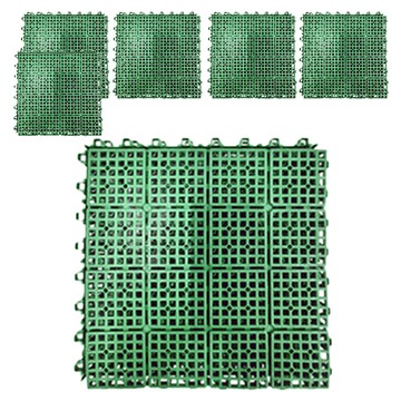 PMU 必美優 浴室組合墊 6入  30 x 30 x 厚1.2cm  綠色  1組