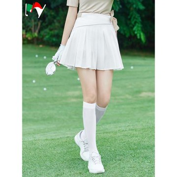 MY高爾夫半裙女士夏時尚顯瘦百搭短裙運動防走光壓褶半身裙網球裙