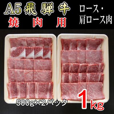 ふるさと納税 揖斐川町 「A5等級」飛騨牛焼肉用1kg　ロース又は肩ロース肉