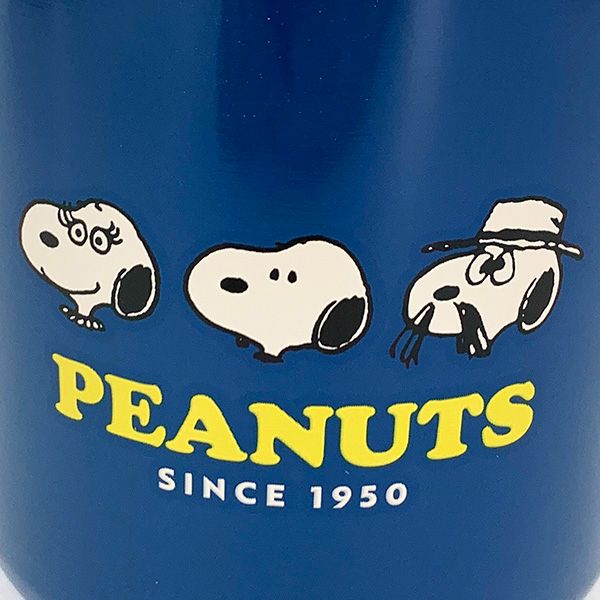 スヌーピ SNOOPY ステンレスマグ ブルー フタ付き コップ PEANUTS