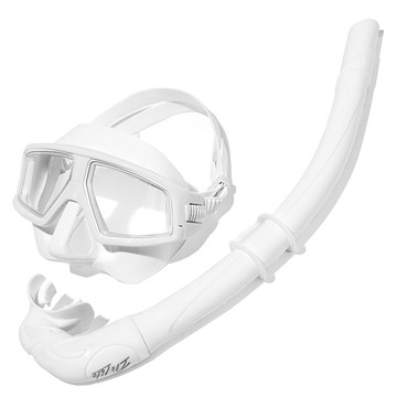 ITS LIFE 全乾式自由潛水浮潛面罩組  均碼  白色 - 水上運動愛好者必備
