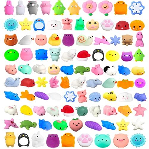 sqlhrke mochi squishy toys animals kawaii mini squishies 100 pack