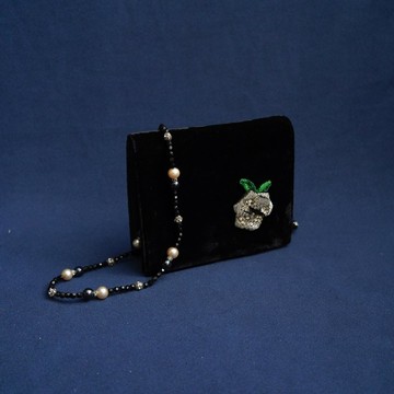 valentino 黑絲絨義大利古董包vintage 中古包