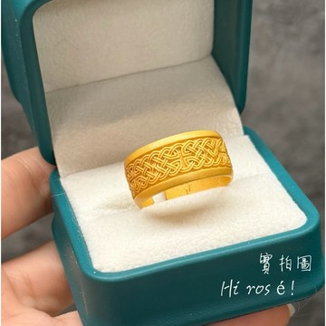 [Hi rosé!] 現貨、實拍👍時尚金色簡約冷淡風網狀鏤空編織幾何戒指  純黃銅鍍金 結婚 訂婚 情人節 結婚 訂婚