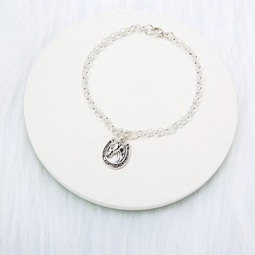 【Angel & Me】幸運 馬 與 馬蹄鐵 s925 純銀 手鍊 腳鍊 聖誕節 情人節 女朋友 禮物