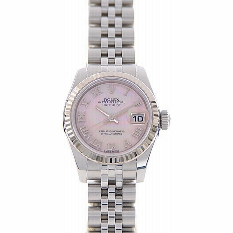 ロレックス Rolex デイトジャスト nr ランダム ピンクシェル文字盤 レディース Oh P済 Ss 750wg ステンレス ホワイトゴールド 中古 通販 Lineポイント最大0 5 Get Lineショッピング