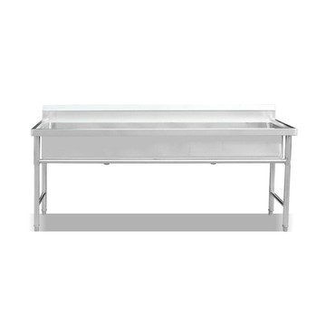 不銹鋼長條水池 工地幼兒園學校食堂201 304通槽洗刷池洗手池水槽[DD160109]