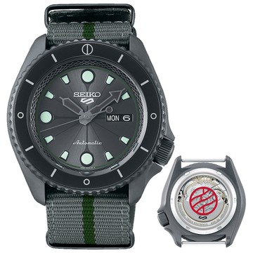 SEIKO 精工 5 Sports x 火影忍者 鹿丸 聯名機械錶 新年開運 送禮推薦-42.5mm (SRPF75K1)_SK045