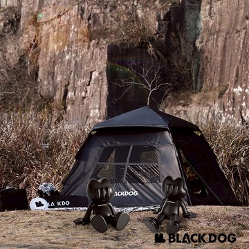 自動帳篷 速搭帳 BLACKDOG 黑狗 速搭帳 懶人帳 黑膠帳篷 速立帳 快搭帳 露營帳篷 2-3人 黑膠帳 黑化