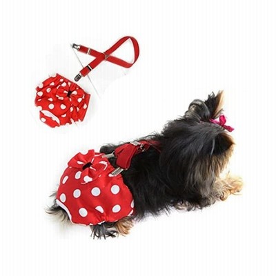 犬用 生理パンツ サニタリーパンツ サスペンダー付き マナーパンツ 犬 猫 おむつカバー ペット しつけ用品 かわいい リボン付 犬服 通販 Lineポイント最大get Lineショッピング