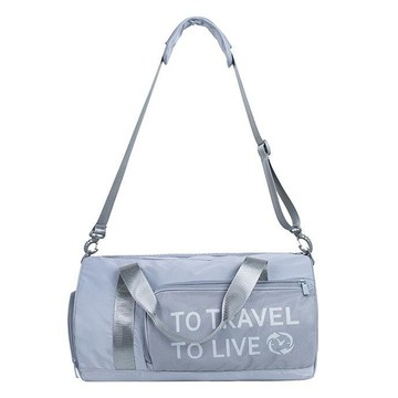 E.City 大容量圓筒運動拉桿瑜珈包 防水  43 x 24 x 24cm  灰色  1個