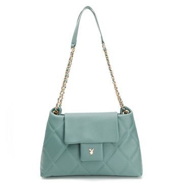 ✨喜迎新年 - 秒殺5折｜PLAYBOY 肩背包 菱格系列 - 藍綠色(541-3201-46-7)