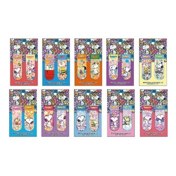 史努比SNOOPY 繽紛系列 2入磁性書籤(隨機出貨)