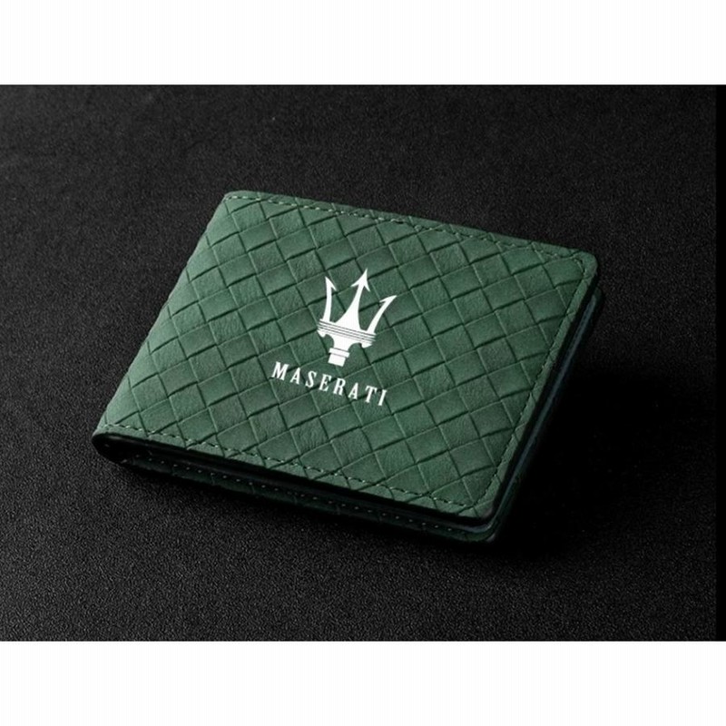 ◇マセラティ Maserati◇グリーン◇カードケース 免許証ケース 名刺 