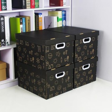 有蓋長方形直角懶角落放書收納箱整理箱收納盒收納紙箱儲物箱神器