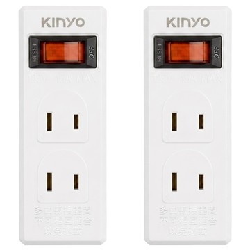 Kinyo 高負載1開3插轉接器 98g  5cm  白色  2個