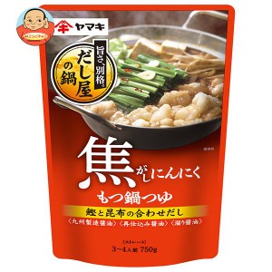 ヤマキ 焦がしにんにく もつ鍋つゆ 750g×12袋入×(2ケース)｜ 送料無料