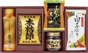  清海之宴 詰合せ 天然醸造醤油 (200ml) 焼きのり入佃煮 (85g) ふかひれスープ (5.5g) かつお節 (2.5g×2袋) 白