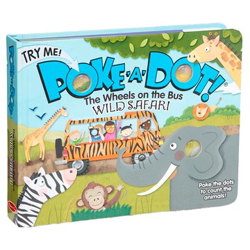 Melissa&Doug 瑪莉莎 泡泡啵啵書 非洲旅遊巴士 18.5 x 3.5 x 23.5cm 3歲以上 1.17kg  Poke-A-Dot  Melissa & Doug  LLC