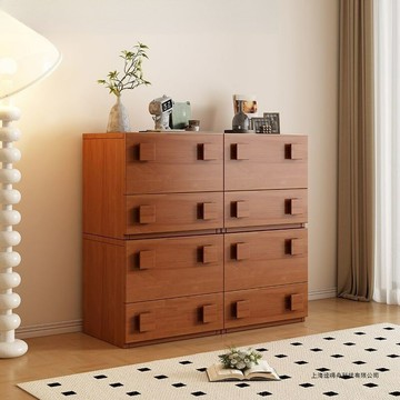 中古風櫃實木家用自由組合電視機電視櫃客廳邊櫃簡約斗櫃簡約現代[DD220109]