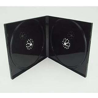 光碟收納盒 【臺灣製造】雙片裝10mm 摔不破PP黑色鏡面 CD盒/DVD盒/光碟盒/CD殼/有膜 100個